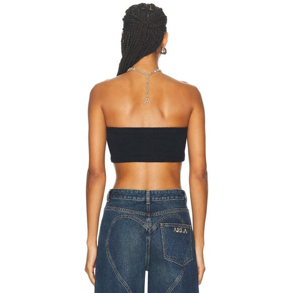 AREA Bandeau Top in Black Butterfly Crystal - Picture 4 of 5